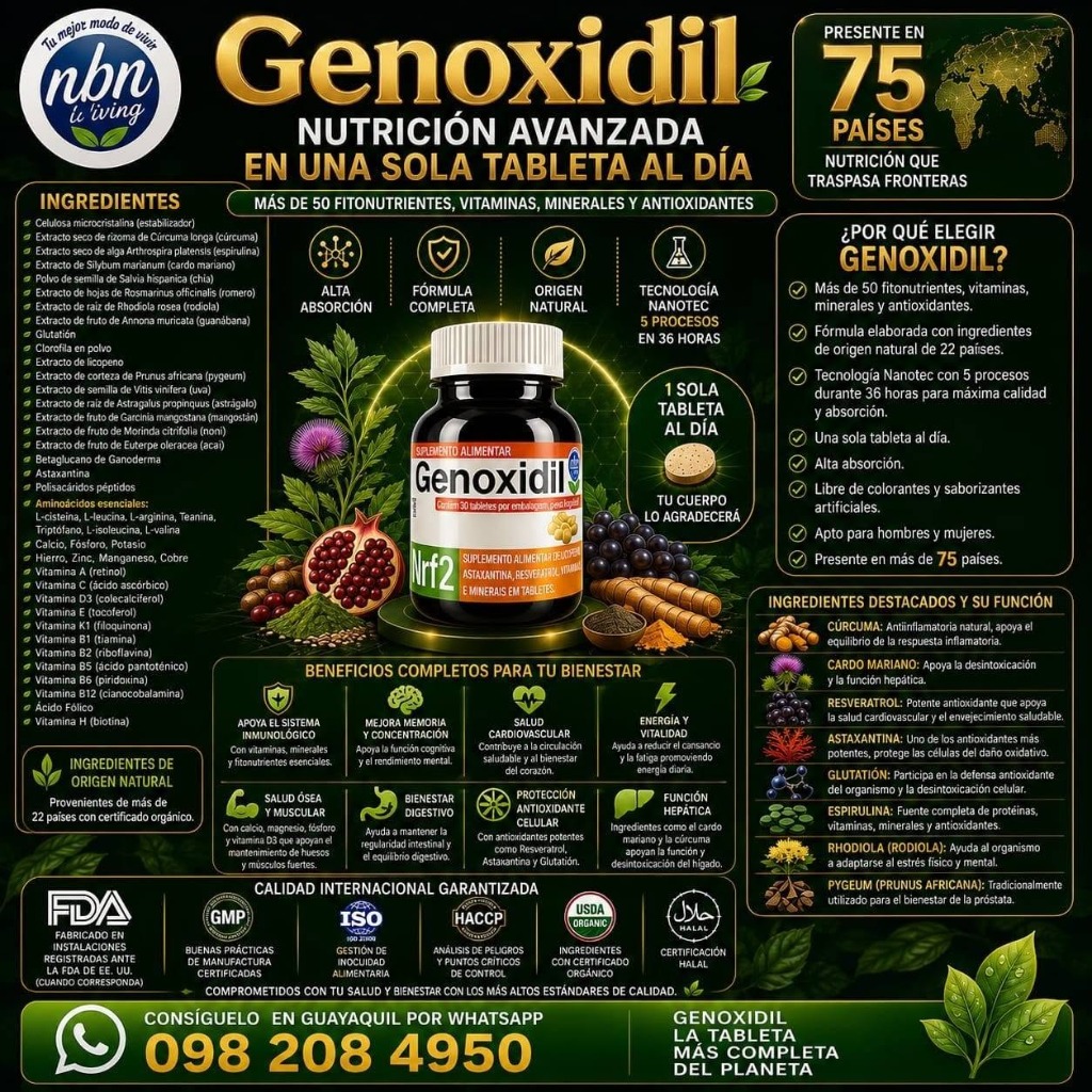 Infografía Oficial NBN Living Genoxidil